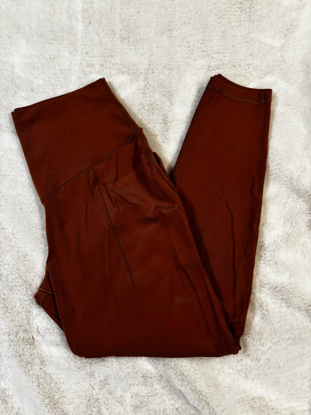 High-Waist Rust Brown Leggings